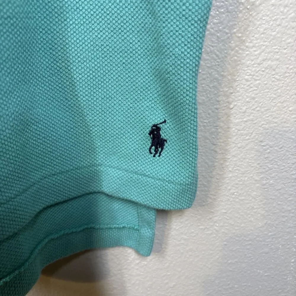 Polo Ralph Lauren Polo Short‎ Sleeve Shirt XL Teal Green Blue  Collar